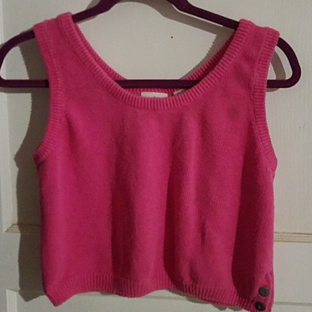 Pink Sweater Tank Top Size Large